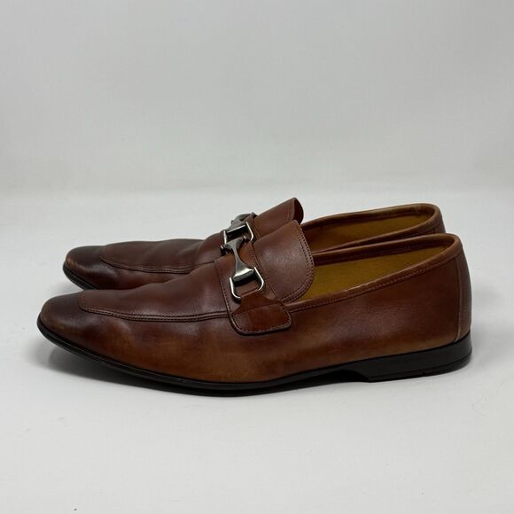 Magnanni Tazon Bit Loafers Mens 10 EU 43 Cognac Brown Leather Dress Shoes Luxury main image 15